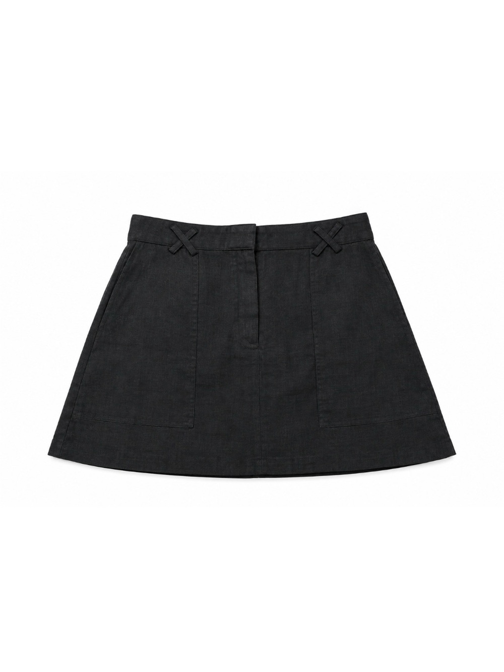NWOT Reformation Black 100% linen Skirt